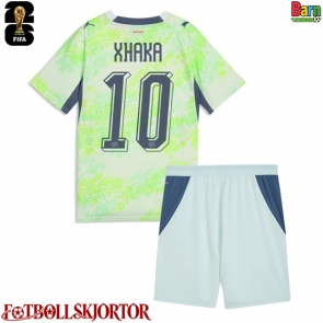Schweiz Granit Xhaka #10 Borta Kläder Barn VM 2026 Kortärmad (+ Korta byxor)